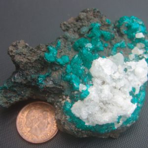 Dioptase-and-quartz